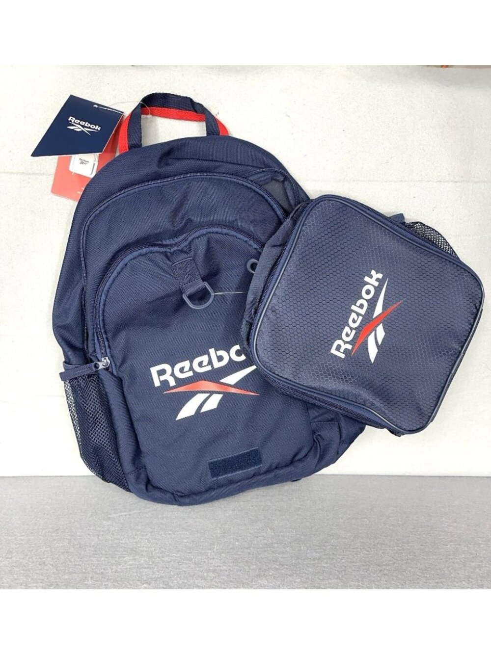 Reebok 17.5” Backpack and Matching Detachable Lunchbox Navy BlueUnisex NWT